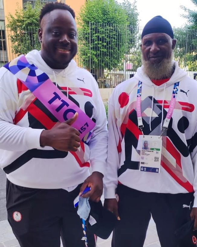 FILE - T&T’s Paralympic star Akeem Stewart, left, along with late coach Wade "Baby" Franklyn as they prepared to attend the opening ceremony of the Paris 2024 Paralympic Games (Image obtained at guardian.co.tt)